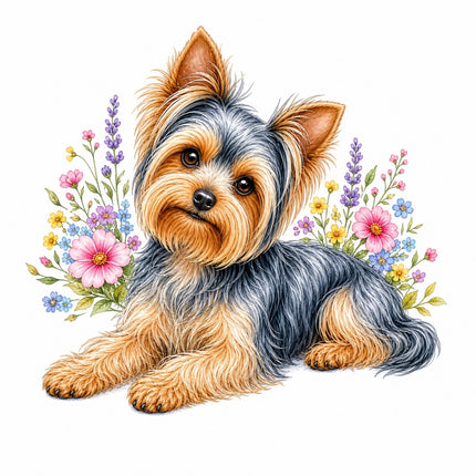yorkie fabric panel