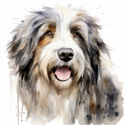 shaggy collie dog quilt square