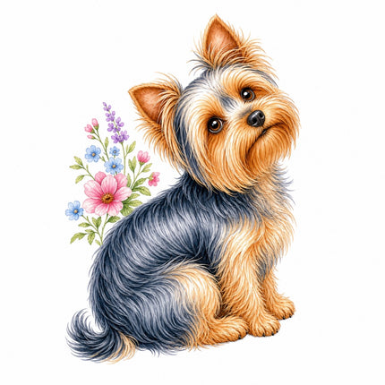 yorkie quilt square
