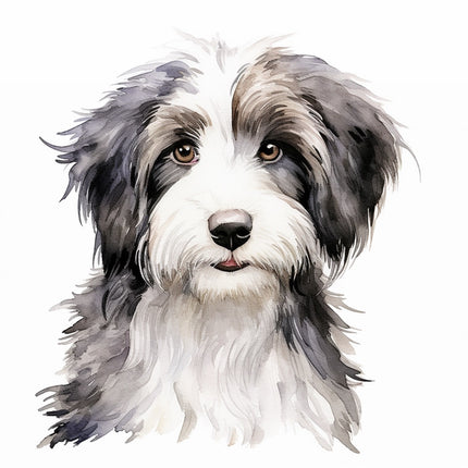 shaggy collie dog quilt block