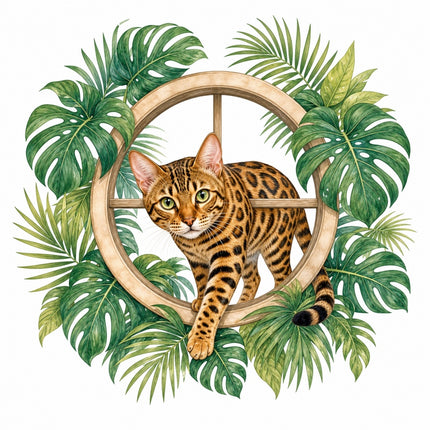 bengal cat quilt block