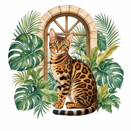 bengal cat quilt square