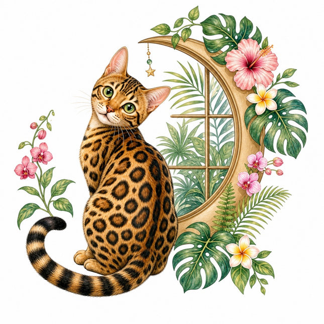 bengal cat quilt square