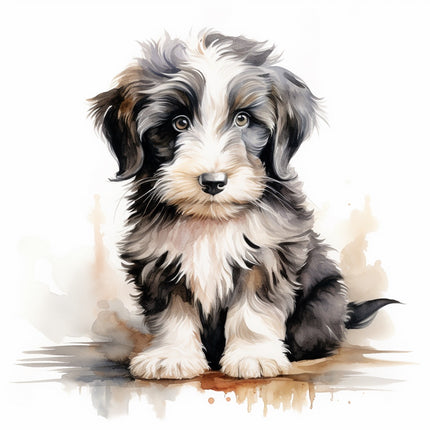 shaggy collie fabric panel
