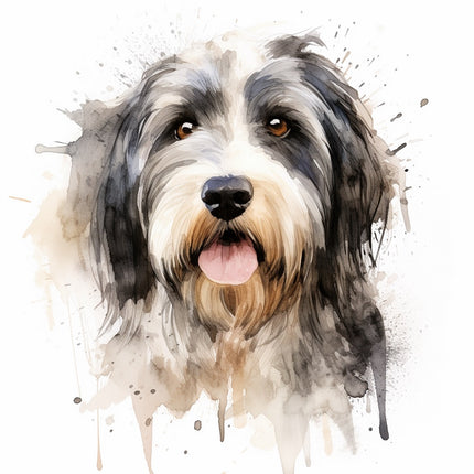 shaggy collie fabric panel