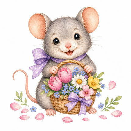 mouse quilt square