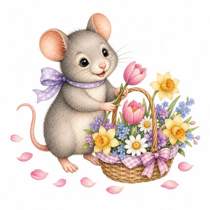 mouse quilt block