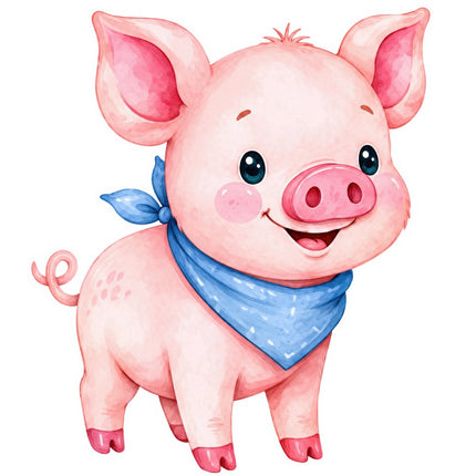 Pig 100% Cotton Fabric Panel Block Quilt Square FLIP-AAB1635