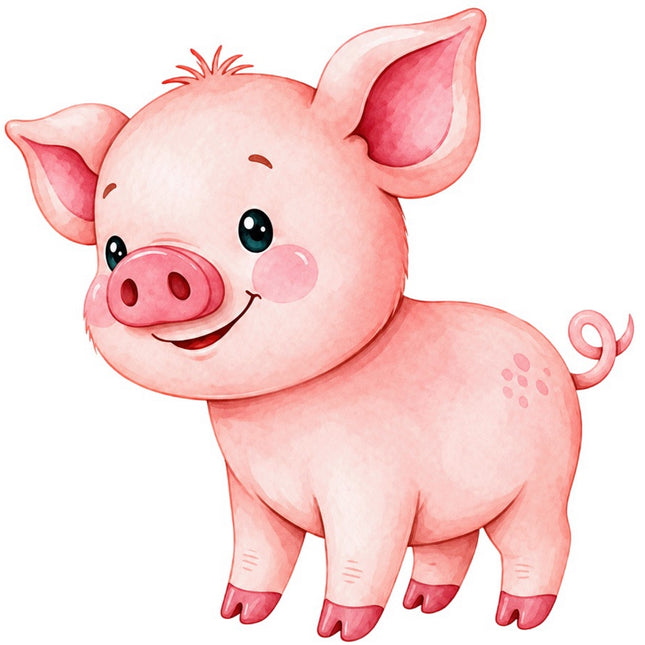 Pig 100% Cotton Fabric Panel Block Quilt Square FLIP-AAB1645