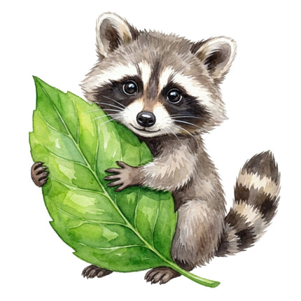 raccoon fabric panel
