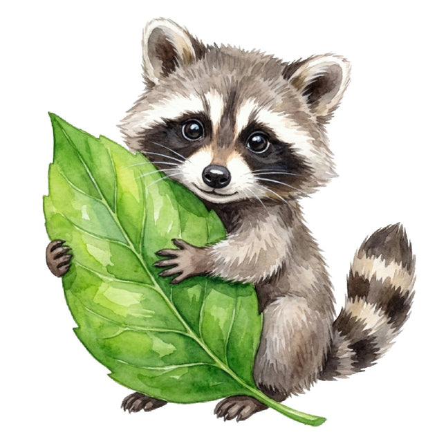 raccoon fabric panel