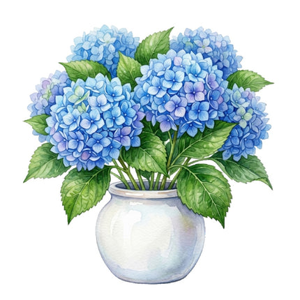 hydrangeas fabric panel 