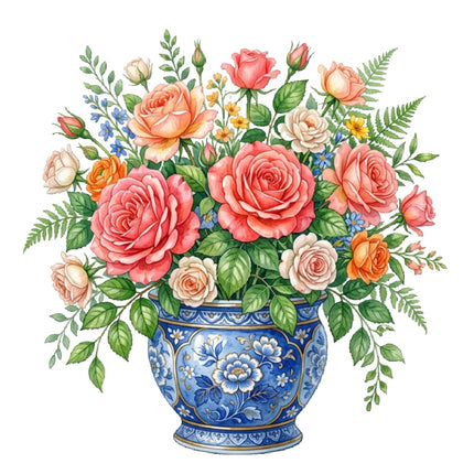 flowers fabric panel