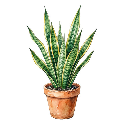 snake plant fabric panel