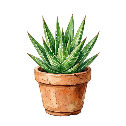 aloe plant quilt square