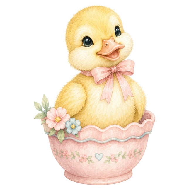 Yellow Duckling 100% Cotton Fabric Panel Block Quilt Square AAB1683
