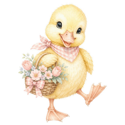 Yellow Duckling 100% Cotton Fabric Panel Block Quilt Square FLIP-AAB1684