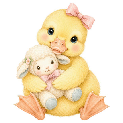 Yellow Duckling 100% Cotton Fabric Panel Block Quilt Square FLIP-AAB1687