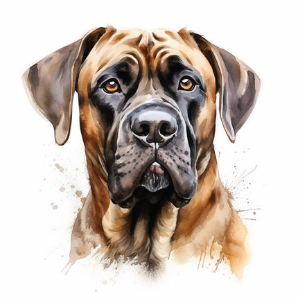 mastiff dog fabric panel