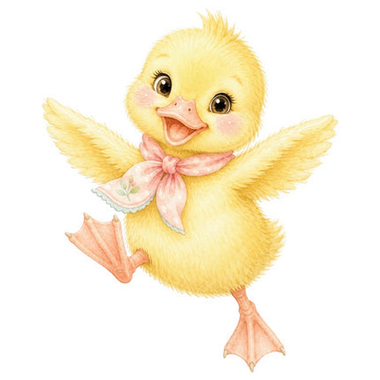 Yellow Duckling 100% Cotton Fabric Panel Block FLIP-AAB1693