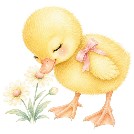 yellow duckling quilt square