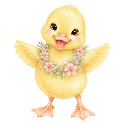 yellow duckling quilt square