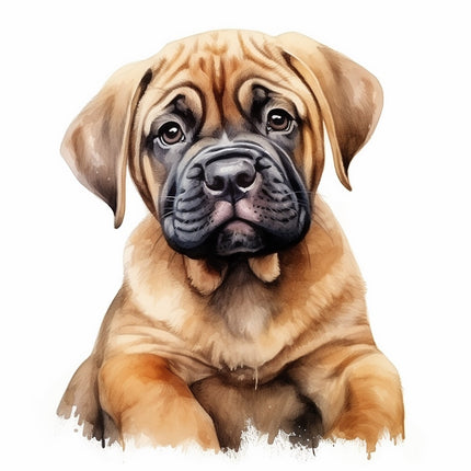mastiff dog quilt block