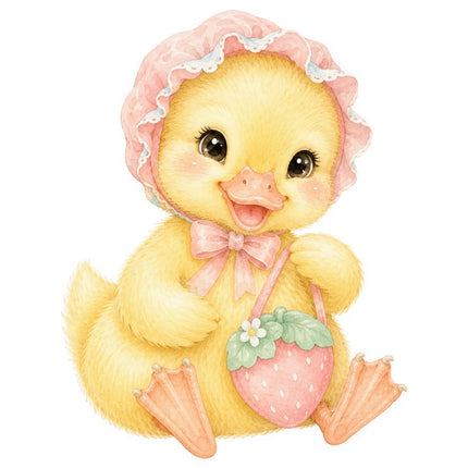 Yellow Duckling 100% Cotton Fabric Panel Block FLIP-AAB1700