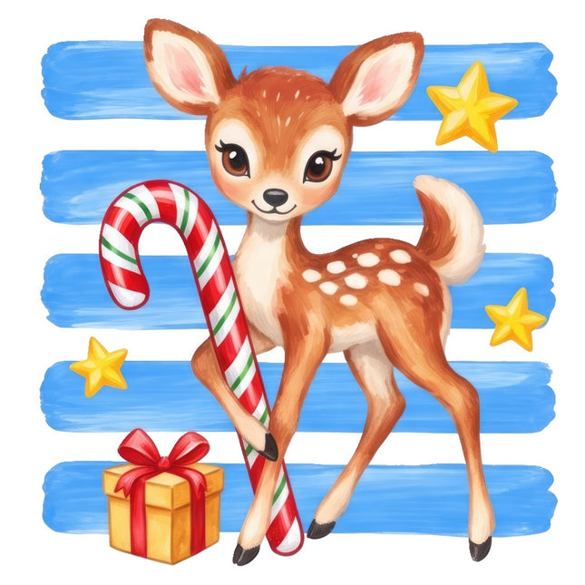 Christmas deer quilt square