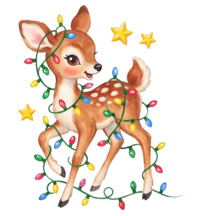 Christmas deer quilt square