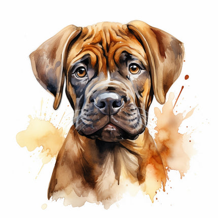 mastiff dog quilt square