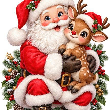 santa fabric panel