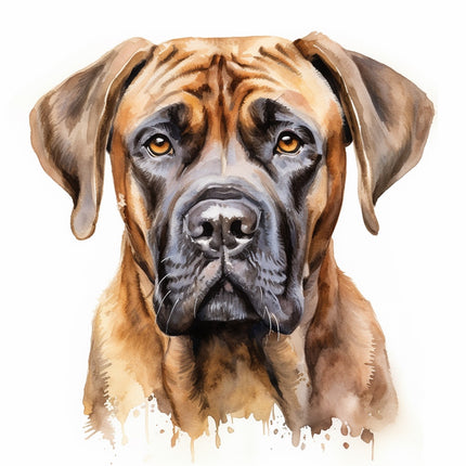mastiff dog fabric panel
