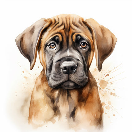 mastiff dog fabric panel