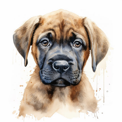 mastiff dog fabric panel