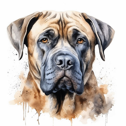 mastiff dog fabric panel