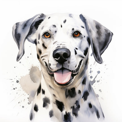 dalmatian dog fabric panel block