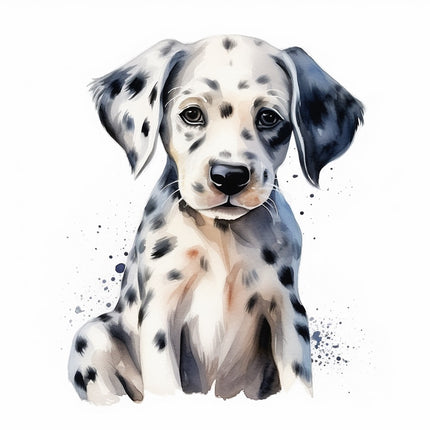 dalmatian dog fabric panel block