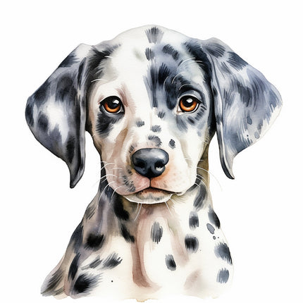 dalmatian dog fabric panel block