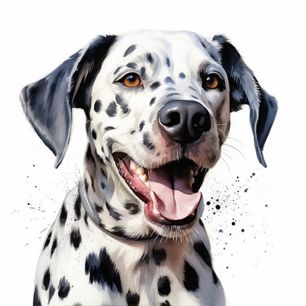 dalmatian dog fabric panel block