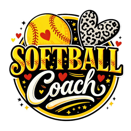 Softball Coach 100% Cotton Fabric Panel Block Quilt Square AAB2111