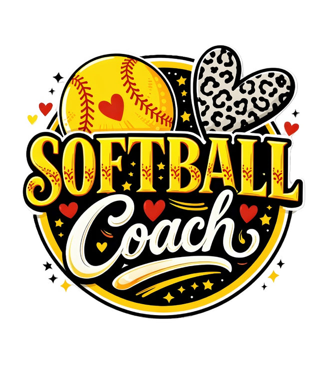Softball Coach 100% Cotton Fabric Panel Block Quilt Square AAB2111