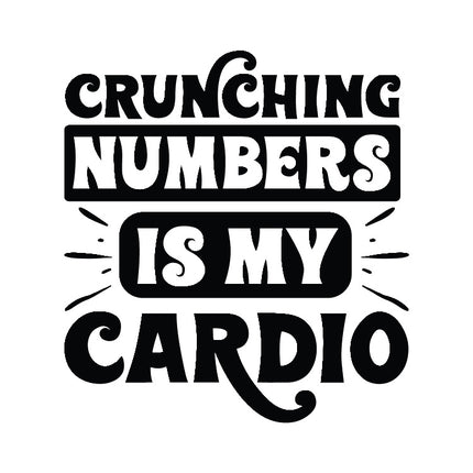 Crunching Numbers is My Cardio Accountant 100% Cotton Fabric Panel Block AAB2113