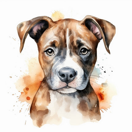 staffordshire terrier dog fabric panel