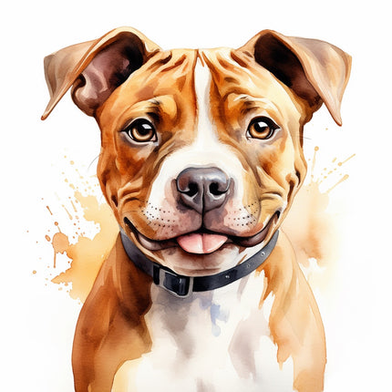staffordshire terrier dog fabric panel
