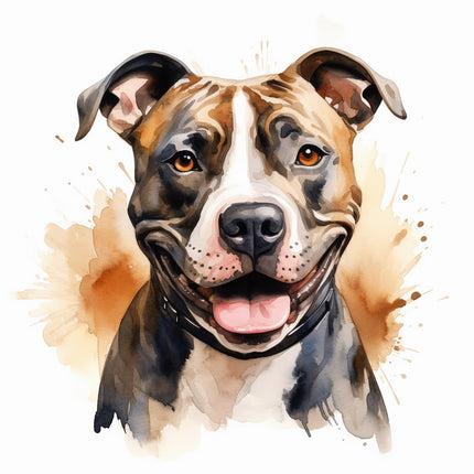 staffordshire terrier dog fabric panel