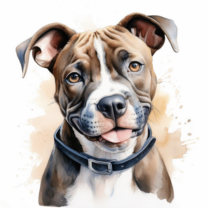 staffordshire terrier dog fabric panel