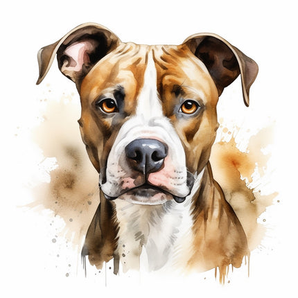 staffordshire bull terrier dog fabric panel