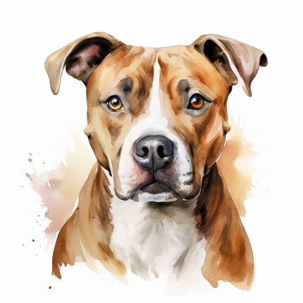 staffordshire bull terrier dog quilt square