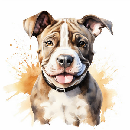 staffordshire bull terrier dog quilt square